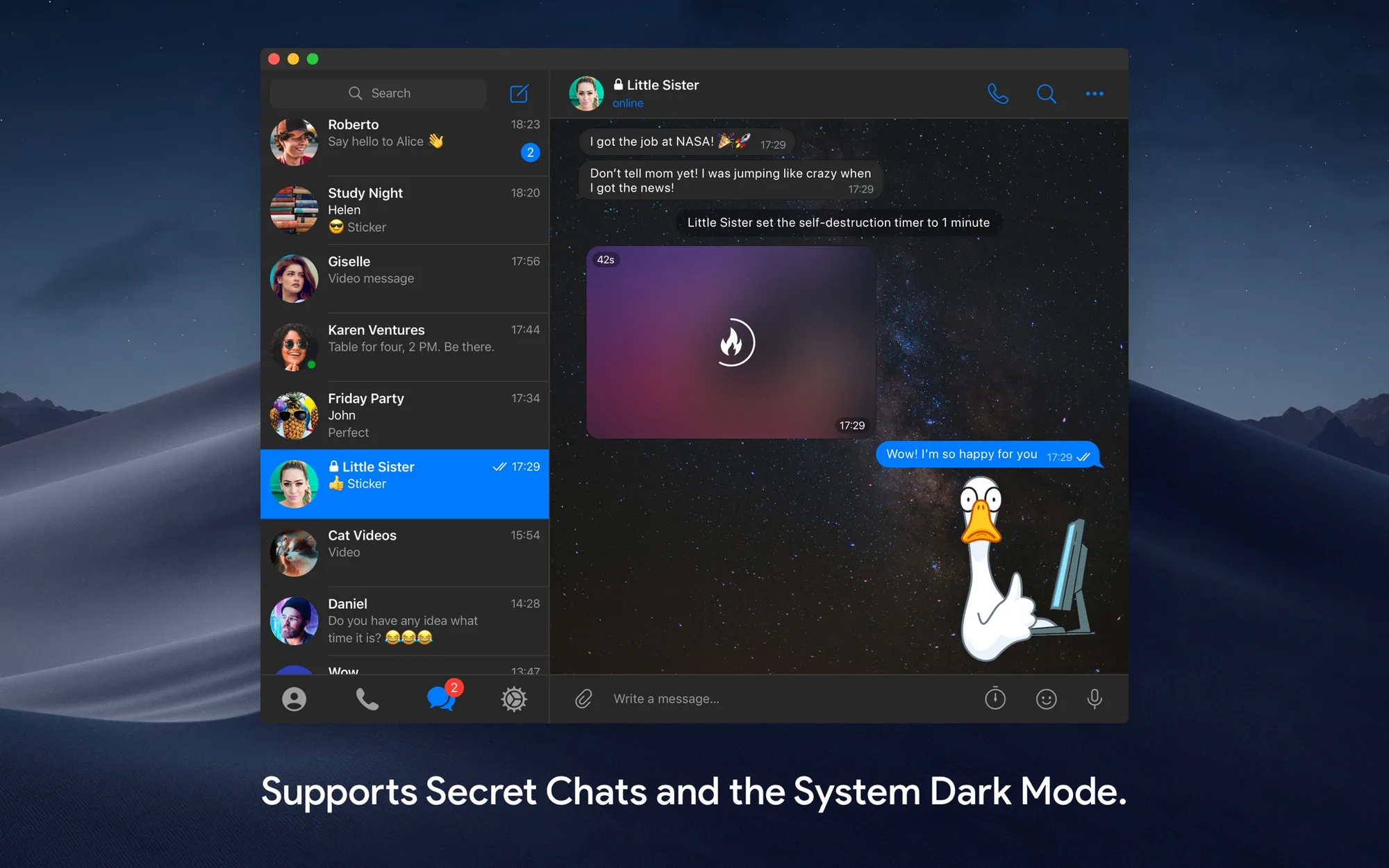 Telegram: Cloud-based messaging app with large groups, file sharing and Secret Chats (3 of 4)
