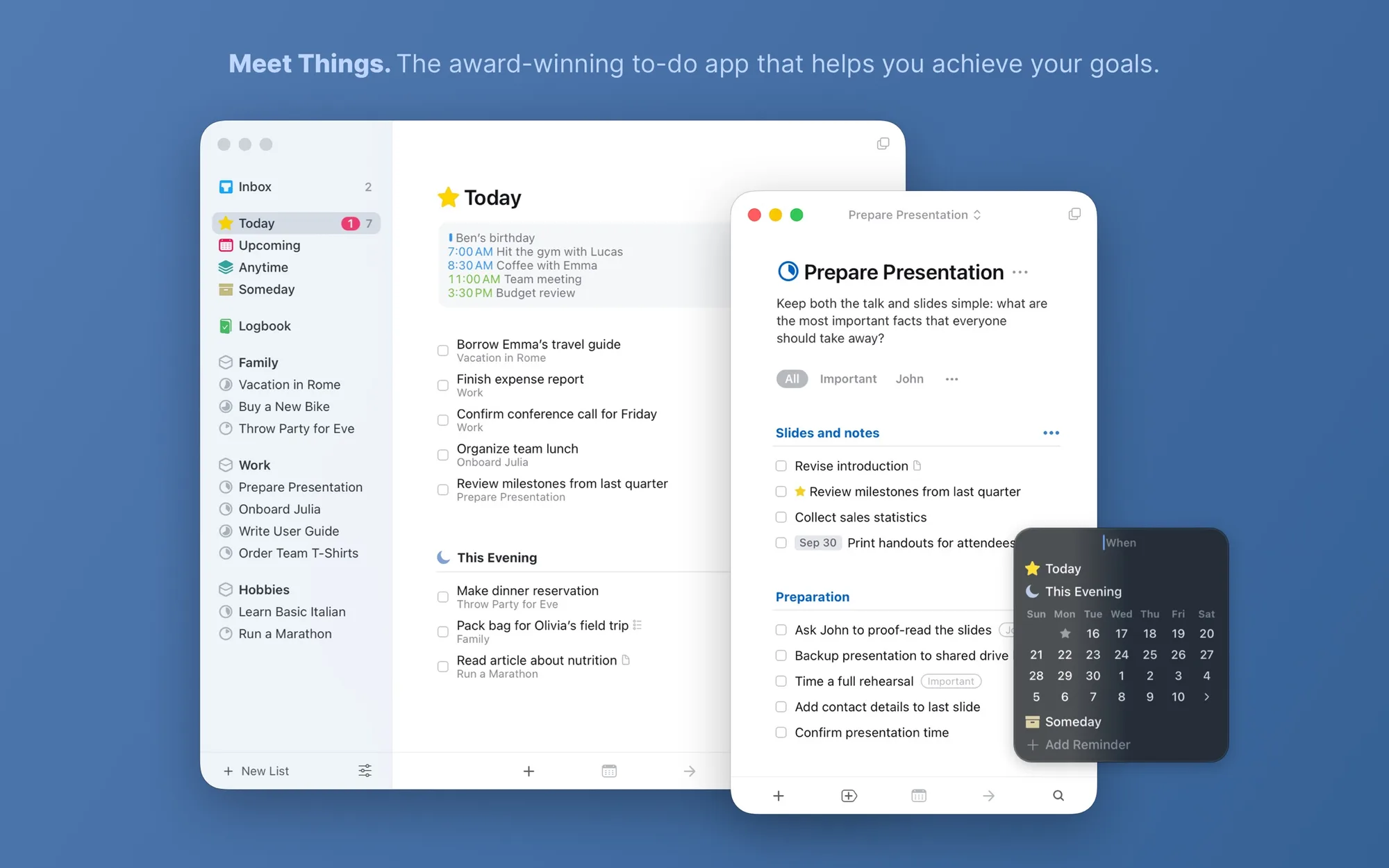 Things 3: Personal task manager for planning your day, projects and areas of life