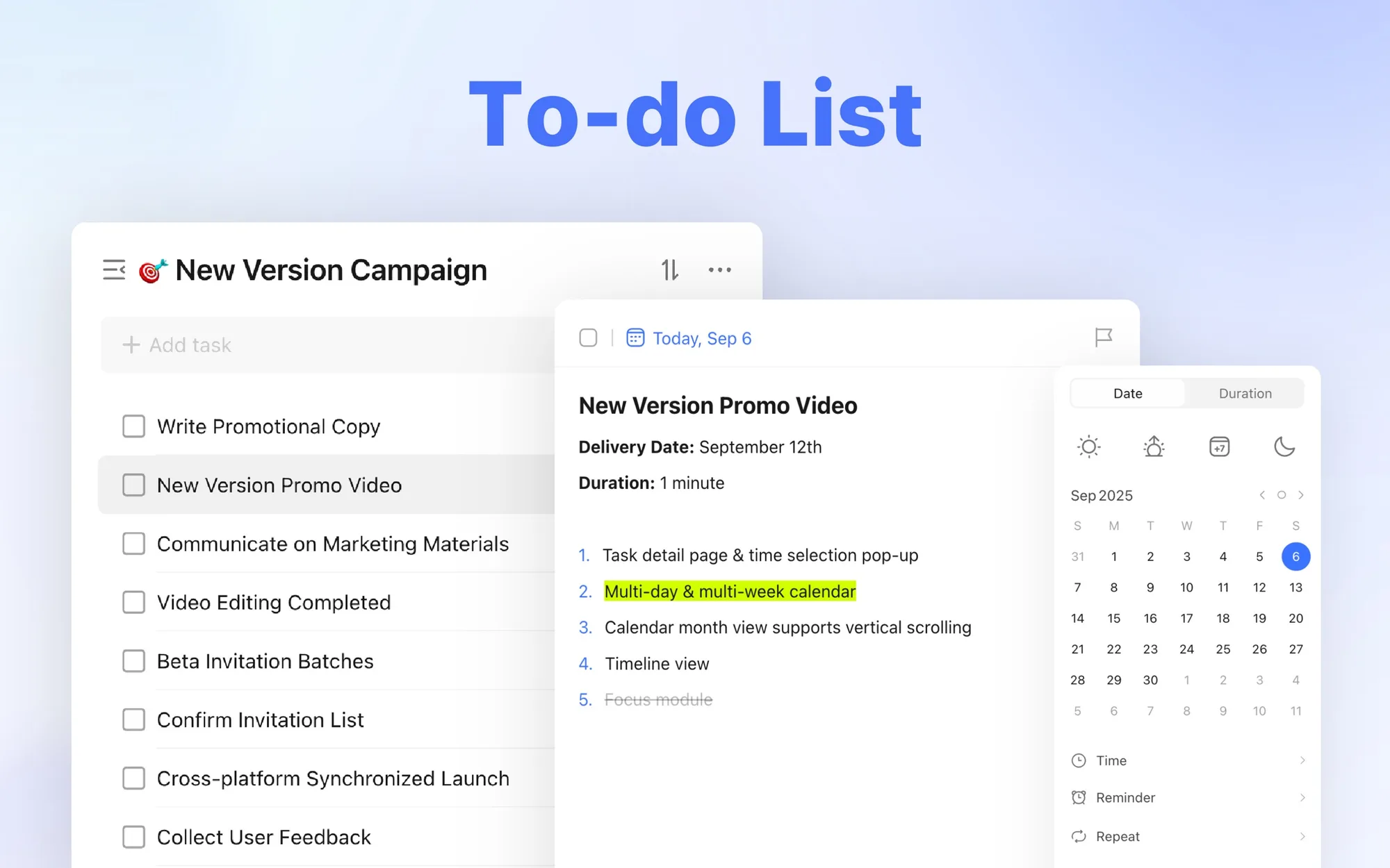 TickTick: To-do list and calendar app with reminders, recurring tasks, habits and cross-device sync (2 of 8)