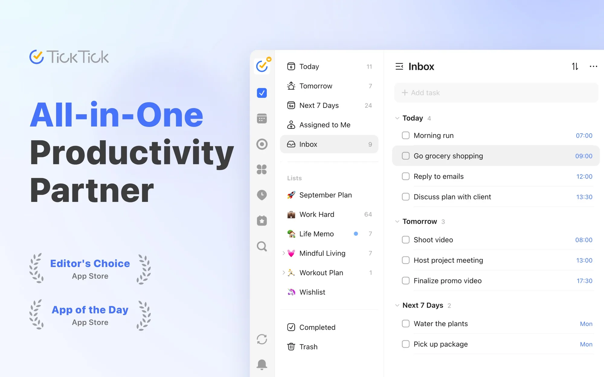TickTick: To-do list and calendar app with reminders, recurring tasks, habits and cross-device sync