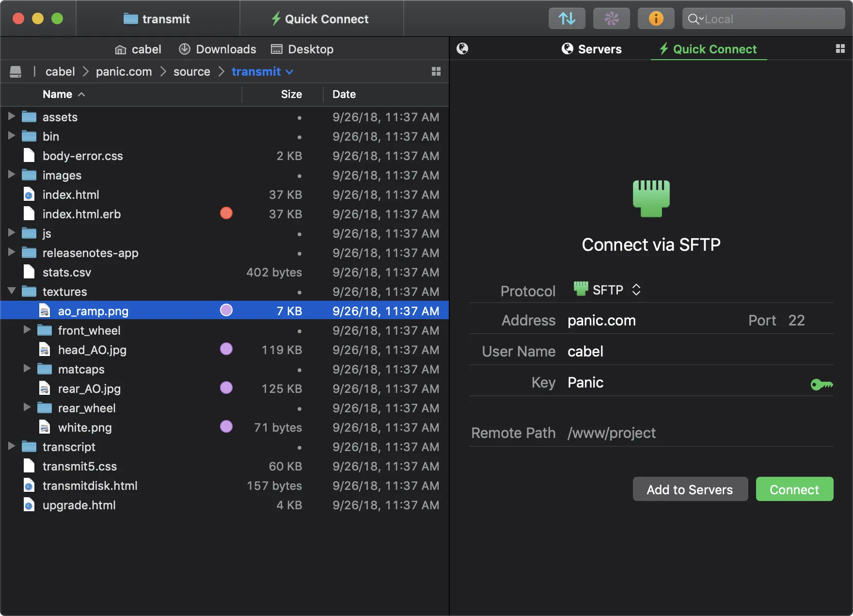 Transmit: File transfer app for FTP, SFTP, WebDAV, S3 and cloud services, with sync (6 of 8)