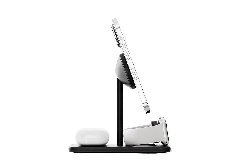 Twelve South HiRise 3 Deluxe: 3-in-1 MagSafe stand that charges iPhone, Apple Watch and AirPods from one outlet (3 of 6)