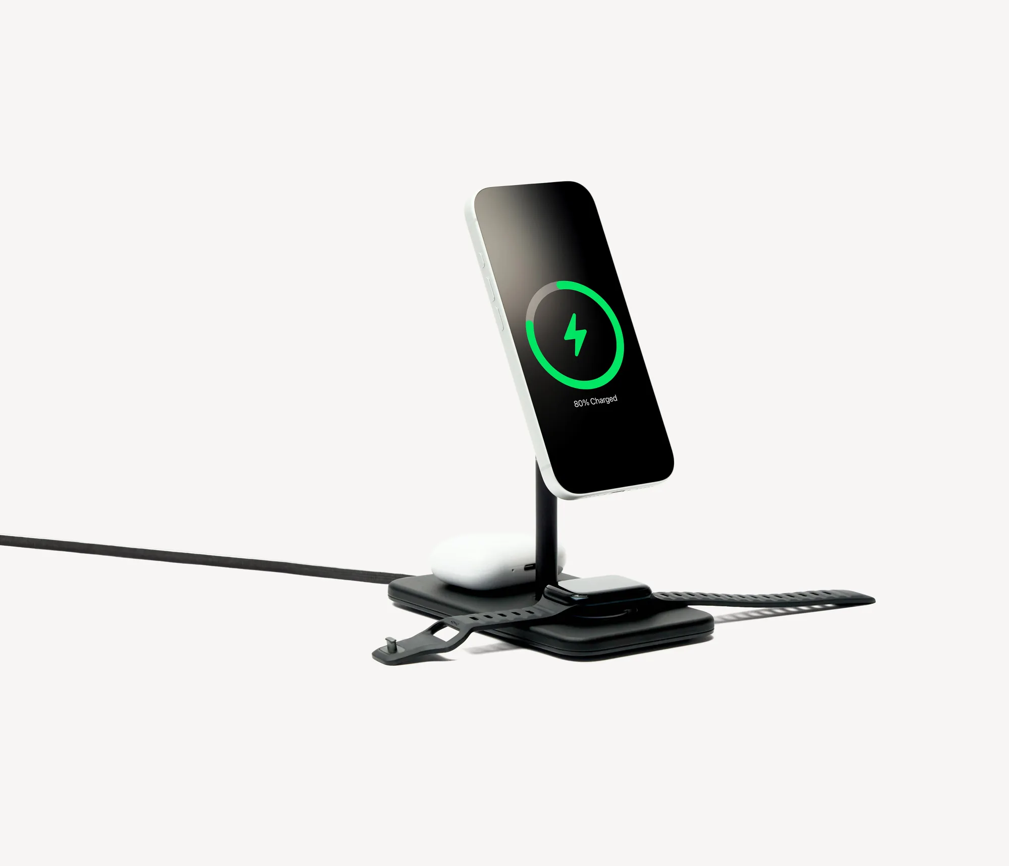 Twelve South HiRise 3 Deluxe: 3-in-1 MagSafe stand that charges iPhone, Apple Watch and AirPods from one outlet (6 of 6)