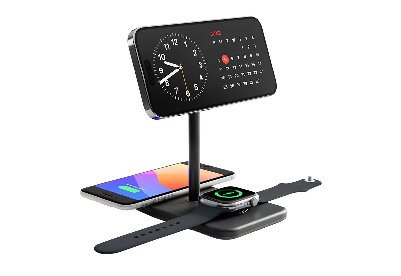 Twelve South HiRise 3 Deluxe: 3-in-1 MagSafe stand that charges iPhone, Apple Watch and AirPods from one outlet (2 of 6)