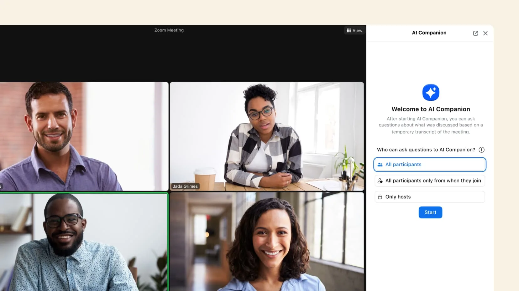 Zoom Workplace: Video meetings, team chat, whiteboards and phone in one app, with an AI Companion for summaries