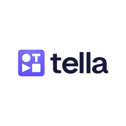 Logo of Tella: Screen recorder with automatic layouts, text-based editing and instant link sharing